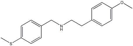 [2-(4-methoxyphenyl)ethyl]({[4-(methylsulfanyl)phenyl]methyl})amine 结构式