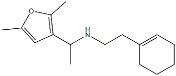 [2-(cyclohex-1-en-1-yl)ethyl][1-(2,5-dimethylfuran-3-yl)ethyl]amine 结构式