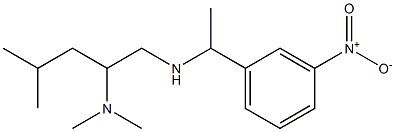 [2-(dimethylamino)-4-methylpentyl][1-(3-nitrophenyl)ethyl]amine 结构式