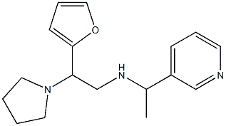 [2-(furan-2-yl)-2-(pyrrolidin-1-yl)ethyl][1-(pyridin-3-yl)ethyl]amine 结构式