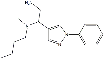 [2-amino-1-(1-phenyl-1H-pyrazol-4-yl)ethyl](butyl)methylamine 结构式