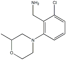 [2-chloro-6-(2-methylmorpholin-4-yl)phenyl]methanamine 结构式