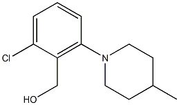 [2-chloro-6-(4-methylpiperidin-1-yl)phenyl]methanol 结构式