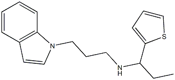 [3-(1H-indol-1-yl)propyl][1-(thiophen-2-yl)propyl]amine 结构式