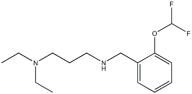 [3-(diethylamino)propyl]({[2-(difluoromethoxy)phenyl]methyl})amine 结构式