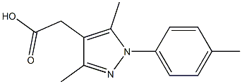 [3,5-dimethyl-1-(4-methylphenyl)-1H-pyrazol-4-yl]acetic acid 结构式