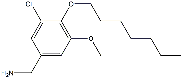 [3-chloro-4-(heptyloxy)-5-methoxyphenyl]methanamine 结构式