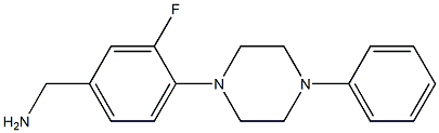 [3-fluoro-4-(4-phenylpiperazin-1-yl)phenyl]methanamine 结构式