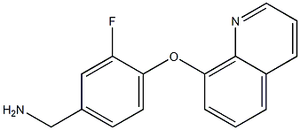 [3-fluoro-4-(quinolin-8-yloxy)phenyl]methanamine 结构式