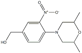 [4-(2,6-dimethylmorpholin-4-yl)-3-nitrophenyl]methanol 结构式