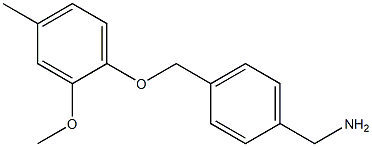 [4-(2-methoxy-4-methylphenoxymethyl)phenyl]methanamine 结构式