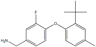 [4-(2-tert-butyl-4-methylphenoxy)-3-fluorophenyl]methanamine 结构式