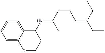 [4-(3,4-dihydro-2H-1-benzopyran-4-ylamino)pentyl]diethylamine 结构式
