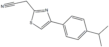 [4-(4-isopropylphenyl)-1,3-thiazol-2-yl]acetonitrile 结构式