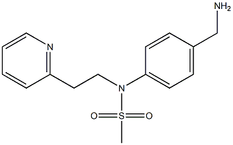 [4-(aminomethyl)phenyl]-N-[2-(pyridin-2-yl)ethyl]methanesulfonamide 结构式