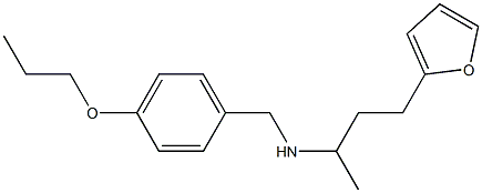 [4-(furan-2-yl)butan-2-yl][(4-propoxyphenyl)methyl]amine 结构式