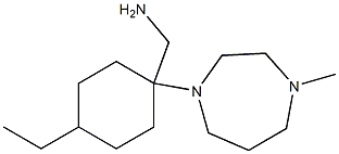 [4-ethyl-1-(4-methyl-1,4-diazepan-1-yl)cyclohexyl]methanamine 结构式