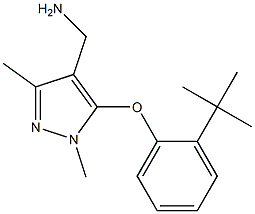 [5-(2-tert-butylphenoxy)-1,3-dimethyl-1H-pyrazol-4-yl]methanamine 结构式