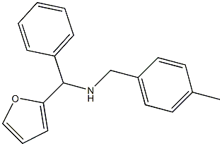 [furan-2-yl(phenyl)methyl][(4-methylphenyl)methyl]amine 结构式