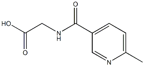 {[(6-methylpyridin-3-yl)carbonyl]amino}acetic acid 结构式