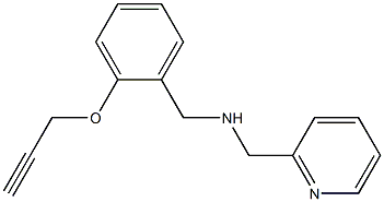 {[2-(prop-2-yn-1-yloxy)phenyl]methyl}(pyridin-2-ylmethyl)amine 结构式