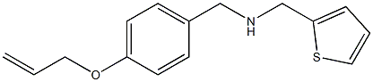 {[4-(prop-2-en-1-yloxy)phenyl]methyl}(thiophen-2-ylmethyl)amine 结构式