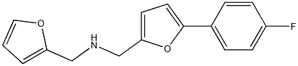 {[5-(4-fluorophenyl)furan-2-yl]methyl}(furan-2-ylmethyl)amine 结构式