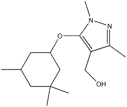 {1,3-dimethyl-5-[(3,3,5-trimethylcyclohexyl)oxy]-1H-pyrazol-4-yl}methanol 结构式