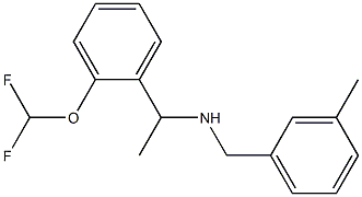 {1-[2-(difluoromethoxy)phenyl]ethyl}[(3-methylphenyl)methyl]amine 结构式