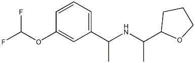 {1-[3-(difluoromethoxy)phenyl]ethyl}[1-(oxolan-2-yl)ethyl]amine 结构式