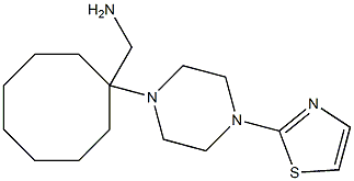 {1-[4-(1,3-thiazol-2-yl)piperazin-1-yl]cyclooctyl}methanamine 结构式