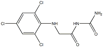 {2-[(2,4,6-trichlorophenyl)amino]acetyl}urea 结构式