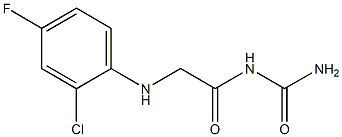 {2-[(2-chloro-4-fluorophenyl)amino]acetyl}urea 结构式