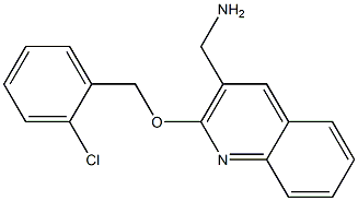 {2-[(2-chlorophenyl)methoxy]quinolin-3-yl}methanamine 结构式