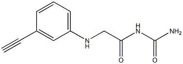 {2-[(3-ethynylphenyl)amino]acetyl}urea 结构式