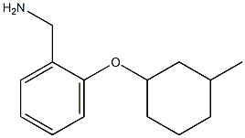 {2-[(3-methylcyclohexyl)oxy]phenyl}methanamine 结构式