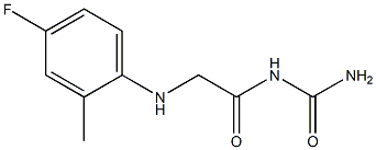 {2-[(4-fluoro-2-methylphenyl)amino]acetyl}urea 结构式