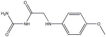 {2-[(4-methoxyphenyl)amino]acetyl}urea 结构式