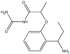 {2-[2-(1-aminopropyl)phenoxy]propanoyl}urea 结构式