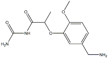{2-[5-(aminomethyl)-2-methoxyphenoxy]propanoyl}urea 结构式