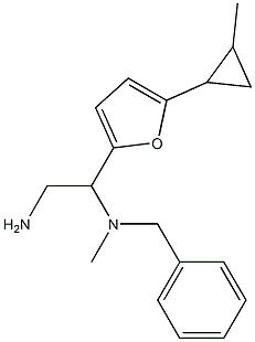 {2-amino-1-[5-(2-methylcyclopropyl)furan-2-yl]ethyl}(benzyl)methylamine 结构式