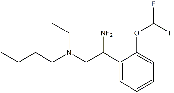 {2-amino-2-[2-(difluoromethoxy)phenyl]ethyl}(butyl)ethylamine 结构式