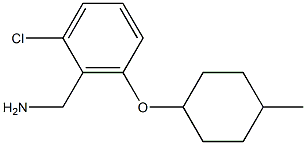 {2-chloro-6-[(4-methylcyclohexyl)oxy]phenyl}methanamine 结构式