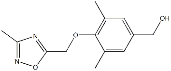 {3,5-dimethyl-4-[(3-methyl-1,2,4-oxadiazol-5-yl)methoxy]phenyl}methanol 结构式