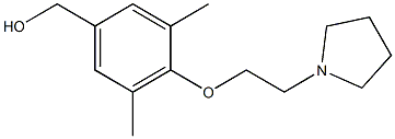 {3,5-dimethyl-4-[2-(pyrrolidin-1-yl)ethoxy]phenyl}methanol 结构式