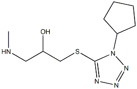 {3-[(1-cyclopentyl-1H-1,2,3,4-tetrazol-5-yl)sulfanyl]-2-hydroxypropyl}(methyl)amine 结构式