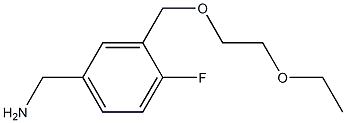 {3-[(2-ethoxyethoxy)methyl]-4-fluorophenyl}methanamine 结构式