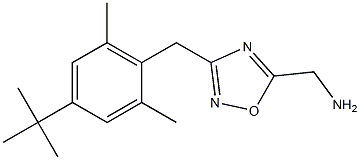 {3-[(4-tert-butyl-2,6-dimethylphenyl)methyl]-1,2,4-oxadiazol-5-yl}methanamine 结构式