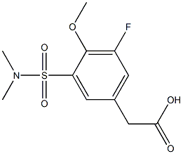 {3-[(dimethylamino)sulfonyl]-5-fluoro-4-methoxyphenyl}acetic acid 结构式