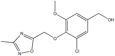 {3-chloro-5-methoxy-4-[(3-methyl-1,2,4-oxadiazol-5-yl)methoxy]phenyl}methanol 结构式